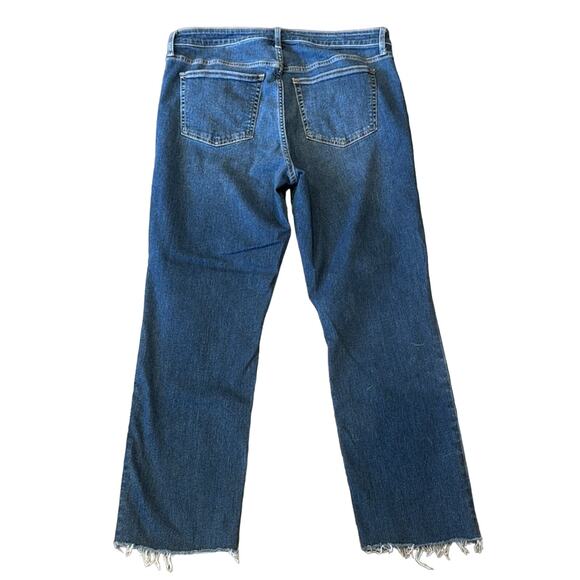 Gap Classic Straight Leg High Rise Raw Hem Jeans Size 33/16R - Picture 3 of 8